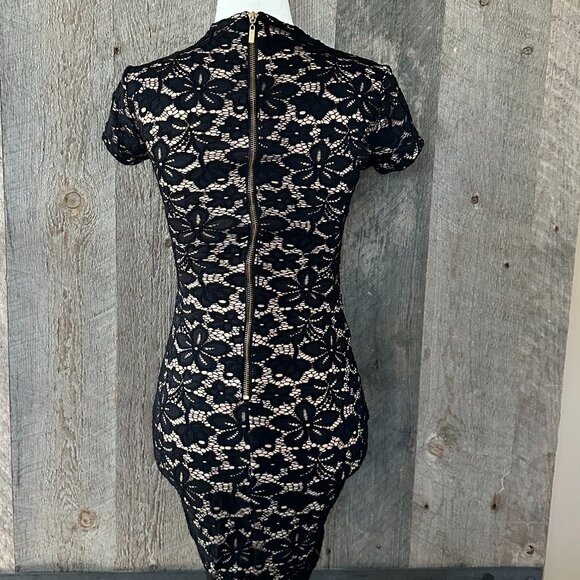 B Darlin Cocktail Dress Sixe 1/2 Black Lace - Picture 3 of 11